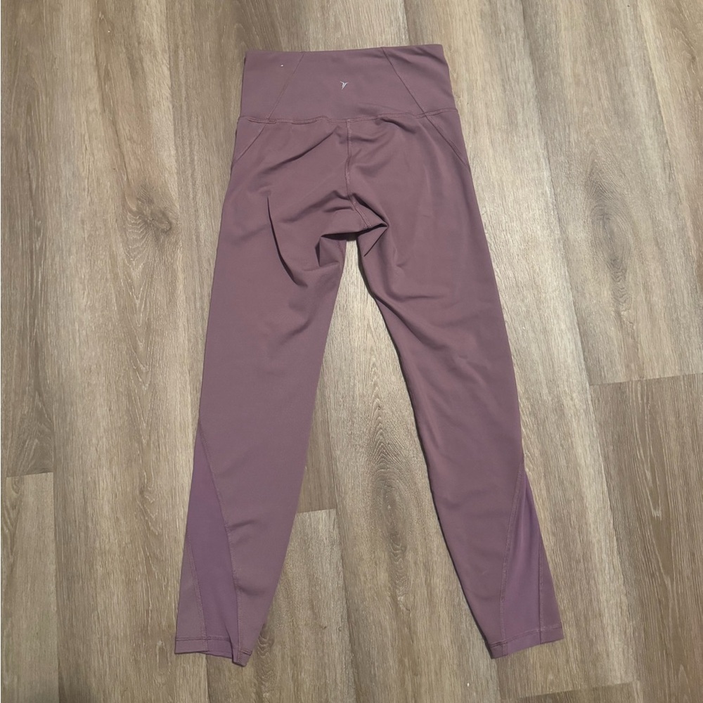 Old Navy Elevate 7/8 compression mauve leggings with mesh S